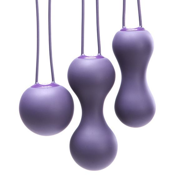 Набор вагинальных шариков Je Joue - Ami Purple, диаметр 3,8-3,3-2,7см, вес 54-71-100гр  + подарок косметичка
