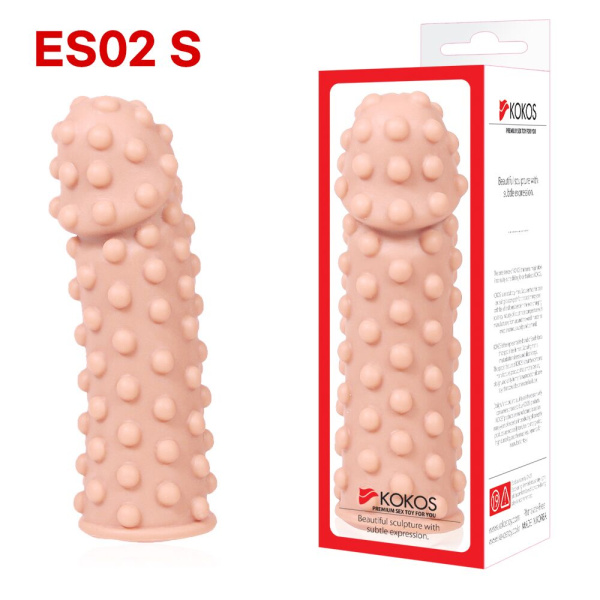 Насадка на член Kokos Extreme Sleeve ES.02 размер S, утолщающая, стимулирующий рельеф
