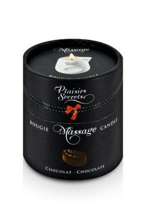 Массажная свеча Plaisirs Secrets Chocolate (80 мл) подарочная упаковка, керамический сосуд || Масажна свічка Plaisirs Secrets Chocolate (80 мл) подарункова упаковка, керамічний посуд