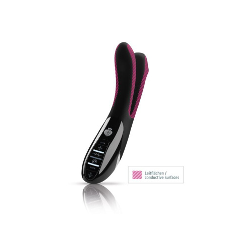 Вибратор двойной с электростимуляцией Mystim Tingling Aparte eStim Black, миостимулятор || Вібратор подвійний з електростимуляцією Mystim Tingling Aparte eStim Black, міостимулятор