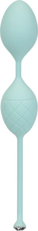 Роскошные вагинальные шарики PILLOW TALK - Frisky Teal с кристаллом, диаметр 3,2см, вес 49-75гр || Розкішні вагінальні кульки PILLOW TALK - Frisky Teal з кристалом, діаметр 3,2 см, вага 49-75 гр