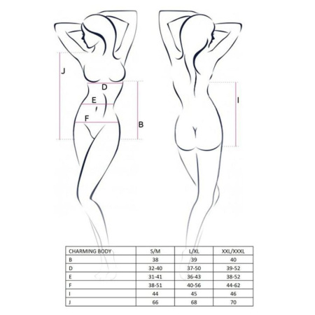 Боди Passion CHARMING BODY S/M, black || Боді Passion CHARMING BODY S/M, black