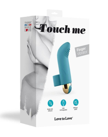 Вибратор на палец Love To Love TOUCH ME PETROLE перезаряжаемый, мощный мотор || Вібратор на палець Love To Love TOUCH ME PETROLE перезаряджуваний, потужний мотор