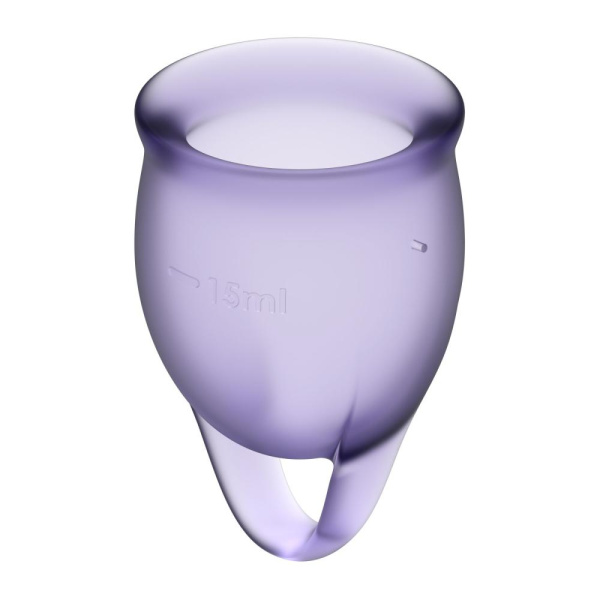Набор менструальных чаш Satisfyer Feel Confident (lila), 15мл и 20мл, без мешочка