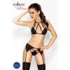 Комплект белья Passion KELLY SET XXL/XXXL, black, лиф, трусики, пояс для чулок || Комплект білизни Passion KELLY SET XXL/XXXL, black, ліф, трусики, пояс для панчох