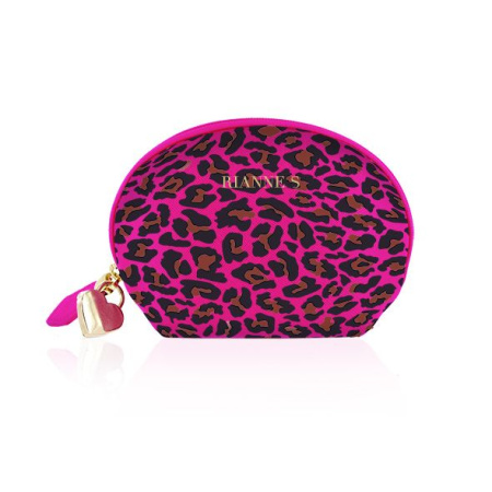 Мини вибромассажер Rianne S: Lovely Leopard Purple, 10 режимов работы, косметичка-чехол || Мінівібромасажер Rianne S: Lovely Leopard Purple, 10 режимів роботи, косметичка-чохол, мед.силікон