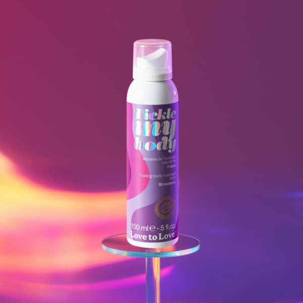 Массажная пена Love To Love TICKLE MY BODY Strawberry (150 мл) увлажняющая