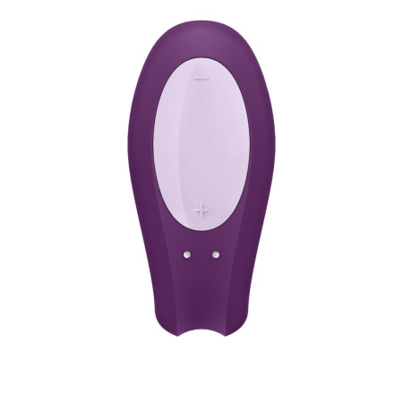 Смарт-вибратор для пар Satisfyer Double Joy Violet с широким клиторальным стимулятором || Смарт-вібратор для пар Satisfyer Double Joy Violet із широким кліторальним стимулятором