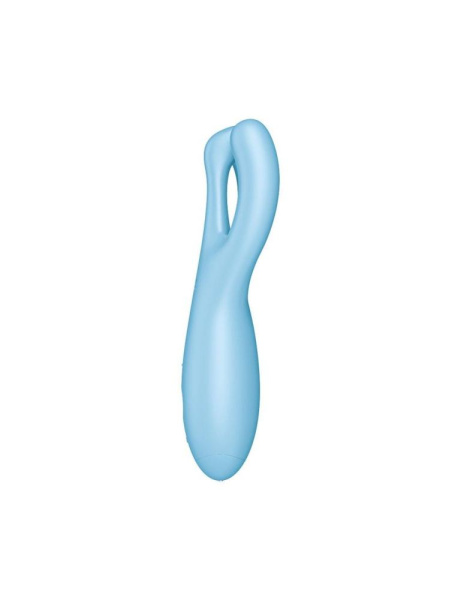Клиторальный смарт-вибратор Satisfyer Threesome 4 Blue с тремя пальчиками