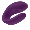 Смарт-вибратор для пар Satisfyer Double Joy Violet с широким клиторальным стимулятором || Смарт-вібратор для пар Satisfyer Double Joy Violet із широким кліторальним стимулятором