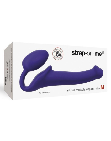 Безремневой страпон Strap-On-Me Violet M, полностью регулируемый, диаметр 3,3см || Безремінний страпон Strap-On-Me Violet M, повністю регульований, діаметр 3,3 см
