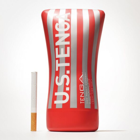Мастурбатор Tenga US Soft Tube Cup (мягкая подушечка большая) сдавливаемый, супермощное всасывание || Мастурбатор Tenga US Soft Tube Cup (м’яка подушечка велика), стискальний, суперпотужне всмоктування
