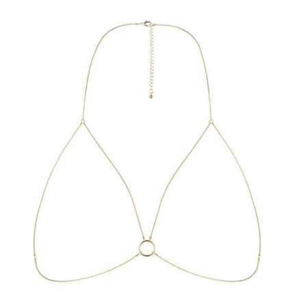 Цепочка портупея Bijoux Indiscrets Magnifique Bra Chain - Gold, украшение на тело || Ланцюжок портупея Bijoux Indiscrets Magnifique Bra Chain - Gold, прикраса на тіло
