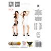 Бодистокинг Passion BS026 black, платье-сетка на бретелях || Бодістокінг Passion BS026 black, сукня-сітка на бретелях