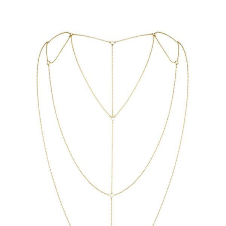 Цепочка для спины Bijoux Indiscrets Magnifique Back and Cleavage Chain - Gold, украшение для тела || Ланцюжок для спини Bijoux Indiscrets Magnifique Back and Cleavage Chain - Gold, прикраса для тіла