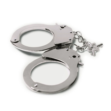 Наручники металлические Adrien Lastic Handcuffs Metallic (полицейские) || Наручники металеві Adrien Lastic Handcuffs Metallic (поліцейські)