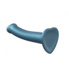 Насадка для страпона Strap-On-Me Mono Density Dildo Blue M, диам. 3,3см, однослойный силикон, гибкий || Насадка для страпону Strap-On-Me Mono Density Dildo M Blue, діам. 3,3 см, одношаровий силікон, гнучк