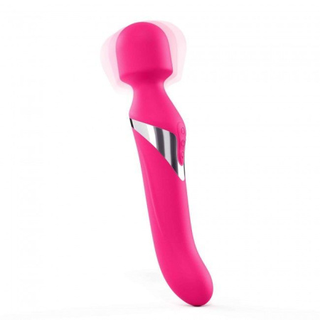 Вибромассажер 2в1 Dorcel Dual Orgasms Magenta классический массажер и вибратор с жемчужным массажем || Вібромасажер 2в1 Dorcel Dual Orgasms Magenta класичний масажер і вібратор з перлинним масажем