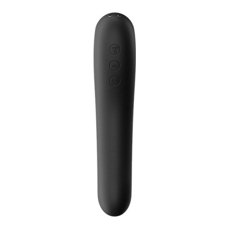 Вакуумный стимулятор с вибрацией Satisfyer Dual Kiss Black || Вакуумний стимулятор з вібрацією Satisfyer Dual Kiss Black
