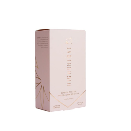 Премиальное масло для ванн HighOnLove Bath Oil - Lavender Honeybee (100 мл) с маслом семян конопли || Преміальна олія для ванн HighOnLove Bath Oil - Lavender Honeybee (100 мл) з маслом насіння конопель