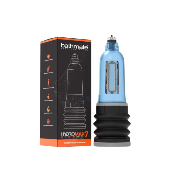Гидропомпа Bathmate Hydromax 7 WideBoy Blue, для члена длиной от 12,5 до 18 см, диам. до 5,5 см