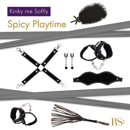 Подарочный набор для BDSM RIANNE S - Kinky Me Softly Black: 8 предметов для удовольствия || Подарунковий набір для BDSM RIANNE S — Kinky Me Softly Black: 8 предметів для задоволення