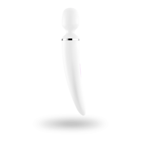 Вибромассажер Satisfyer Wand-er Woman (White/Chrome), водонепроницаемый, мощный, размер XXL || Вібромасажер Satisfyer Wand-er Woman (White/Chrome), водонепроникний, потужний, розмір XXL