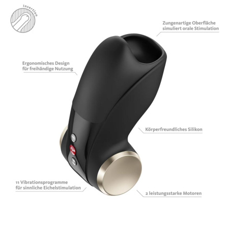 Мастурбатор для головки пениса Fun Factory COBRA LIBRE II Black, 2 мотора, игра без рук || Мастурбатор для головки пеніса Fun Factory COBRA LIBRE II Black, 2 мотори, гра без рук