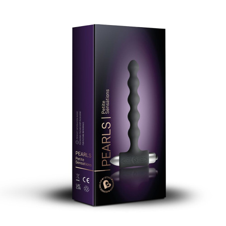Анальный вибратор Rocks Off Petite Sensations - Pearls Black || Анальний вібратор Rocks Off Petite Sensations — Pearls Black