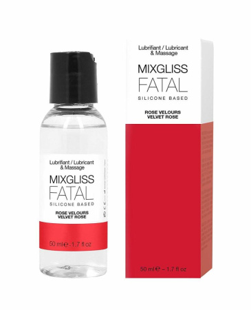 Лубрикант на силиконовой основе MixGliss FATAL - VALVET ROSE (50 мл) с ароматом бархатной розы || Лубрикант на силіконовій основі MixGliss FATAL - VALVET ROSE (50 мл) з ароматом оксамитової троянди