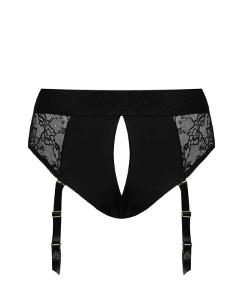 Кружевные трусы для страпона с подвязками для чулок Strap-On-Me DIVA HARNESS - M || Мереживні труси для страпону з підв'язками для панчох Strap-On-Me DIVA HARNESS - M