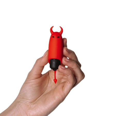 Вибропуля Adrien Lastic Pocket Vibe Devol с хвостиком и рожками || Віброкуля Adrien Lastic Pocket Vibe Devol з хвостиком і ріжками
