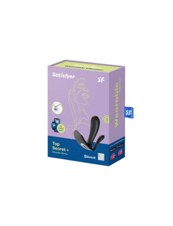 Двойной смарт-вибратор в трусики Satisfyer Top Secret+ Black || Подвійний смарт-вібратор у трусики Satisfyer Top Secret+ Black