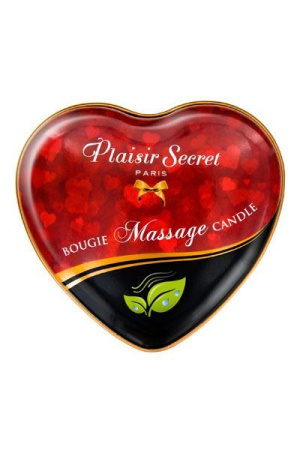 Массажная свеча сердечко Plaisirs Secrets Natural (35 мл) || Масажна свічка серце Plaisirs Secrets Natural (35 мл)