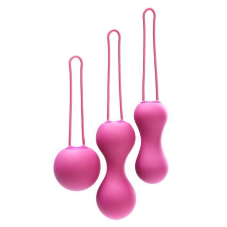 Набор вагинальных шариков Je Joue - Ami Fuchsia, диаметр 3,8-3,3-2,7см, вес 54-71-100гр  + подарок косметичка || Набір вагінальних кульок Je Joue - Ami Fuchsia, діаметр 3,8-3,3-2,7см, вага 54-71-100гр