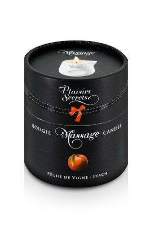 Массажная свеча Plaisirs Secrets Peach (80 мл) подарочная упаковка, керамический сосуд || Масажна свічка Plaisirs Secrets Peach (80 мл) подарункова упаковка, керамічний посуд