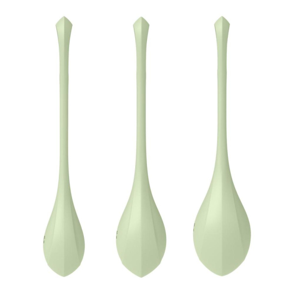 Набор йони-бусин Satisfyer Yoni Power 2 Light Green, диаметр 2-2,5-3 см, масса 22-44-73 г