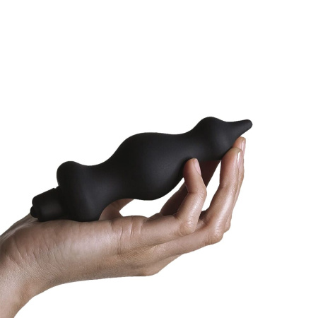 Анальная пробка с вибрацией Adrien Lastic Bullet Amuse Black, макс. диаметр 3,9см || Анальна пробка з вібрацією Adrien Lastic Bullet Amuse Black, макс. діаметр 3,9 см