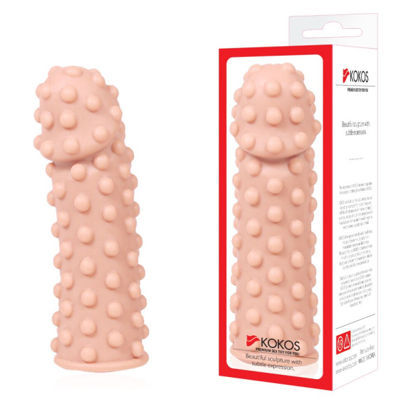 Насадка на член Kokos Extreme Sleeve ES.02 размер S, утолщающая, стимулирующий рельеф