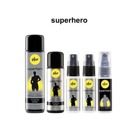 Спрей-пролонгатор pjur Superhero Strong Spray 20 ml, с экстрактом имбиря, без анестетиков || Спрей-пролонгатор pjur Superhero Strong Spray 20 ml, з екстрактом імбиру, без анестетиків