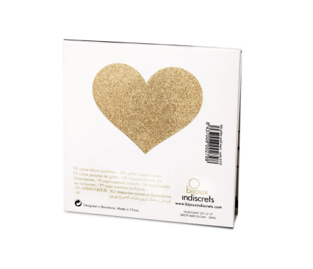 Пэстис - стикини Bijoux Indiscrets - Flash Heart Gold, наклеки на соски || Пестіс - стикини Bijoux Indiscrets - Flash Heart Gold, наклейки на соски