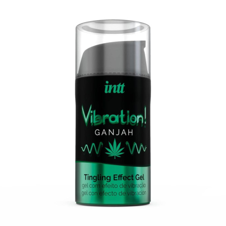 Жидкий вибратор Intt Vibration Ganjah (15 мл), густой гель, необычный вкус, действует до 30 минут || Рідкий вібратор Intt Vibration Ganjah (15 мл), густий гель, незвичайний смак, діє до 30 хвилин