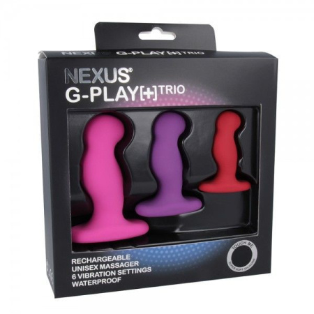 Набор вибромассажеров простаты Nexus G-Play Trio Plus, макс диаметр 2,3-3,0-3,5см, для новичков || Набір вібромасажерів простати Nexus G-Play Trio Plus, макс діаметр 2,3-3,0-3,5 см, для новачків