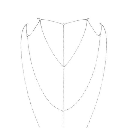 Цепочка для спины Bijoux Indiscrets Magnifique Back and Cleavage Chain - Silver, украшение для тела || Ланцюжок для спини Bijoux Indiscrets Magnifique Back and Cleavage Chain - Silver, прикраса для тіла