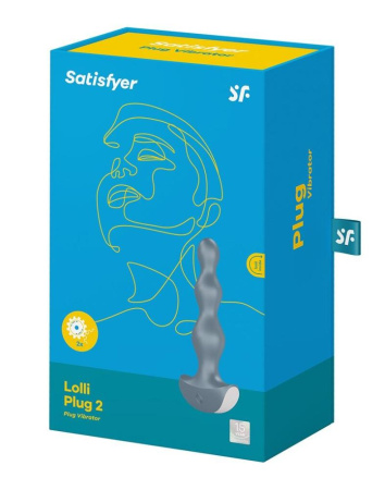 Анальный стимулятор-бусины с двумя моторами Satisfyer Lolli-Plug 2 Ice blue || Анальний стимулятор-намистини з двома моторами Satisfyer Lolli-Plug 2 ice blue