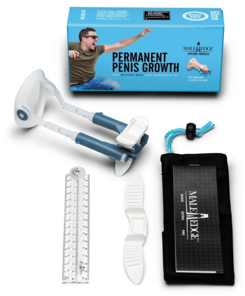 Экстендер для увеличения члена Male Edge Basic, ремешковый, масса всего 65 г, прочный пластик
