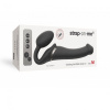 Безремінний страпон з вібрацією Strap-On-Me Vibrating Black M, діаметр 3,8см, пульт ДК, регульований