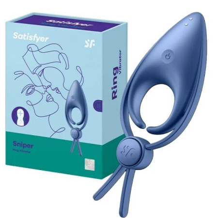 Эрекционное виброкольцо-лассо с регулировкой размера Satisfyer Sniper Blue || Ерекційне віброкільце-ласо з регулюванням розміру Satisfyer Sniper Blue