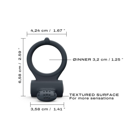Эрекционное кольцо Dorcel Power Clit Black V2 с вибрацией, с язычком со щеточкой || Ерекційне кільце Dorcel Power Clit Black V2 з вібрацією та язичком з щіточкою