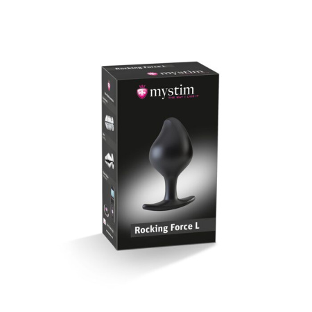 Силиконовая анальная пробка Mystim Rocking Force L для электростимулятора, диаметр 4,7 см || Силіконова анальна пробка Mystim Rocking Force L для електростимулятора, діаметр 4,7 см